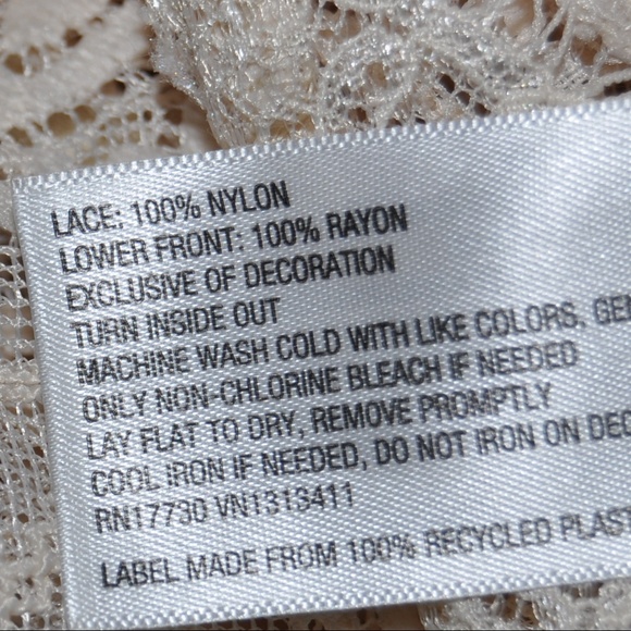 NEW Natural Lace Open-Back Tank Top Blouse [D6] - Picture 7 of 8